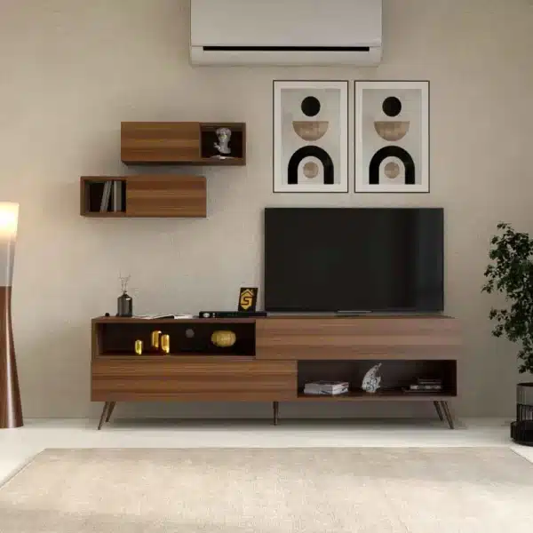 طاولة تلفزيون حديثة لون بني 102