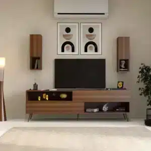 طاولة تلفزيون حديثة لون بني 102