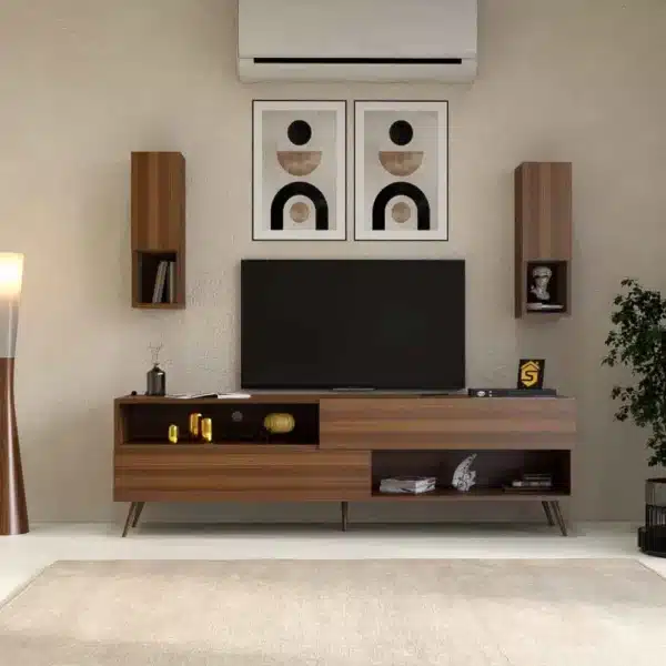 طاولة تلفزيون حديثة لون بني 102