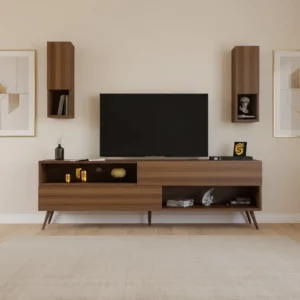 طاولة تلفزيون حديثة لون بني 102