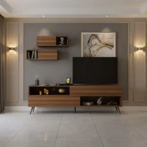 طاولة تلفزيون حديثة لون بني 102