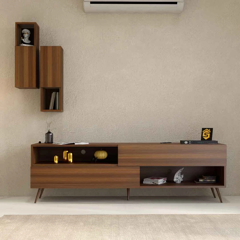 طاولة تلفزيون حديثة لون بني 102