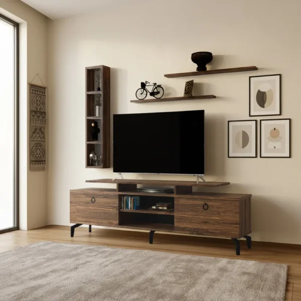 طاولة شاشه بني مودرن 112