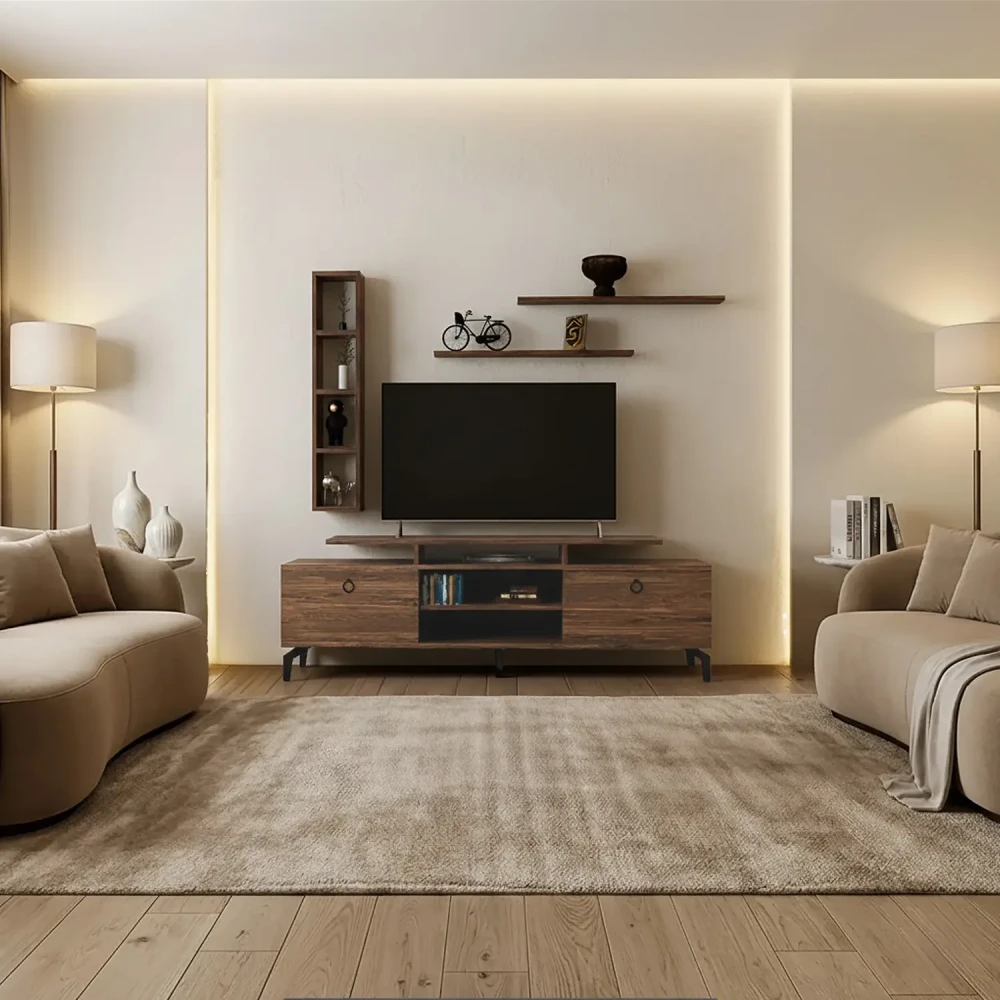 طاولة شاشه بني مودرن 112