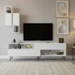 طاوله تلفزيون حديثة لون أبيض 101