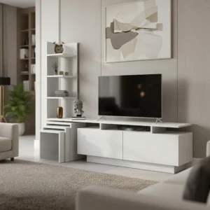 طاولة تلفاز مع 3 طاولات خدمة 128