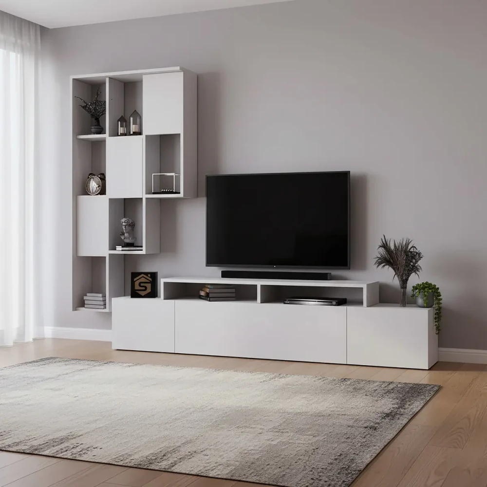 طاولة تلفاز مع وحدة أرفف كبيرة 126