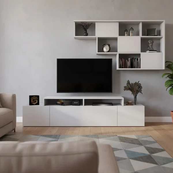 طاولة تلفاز مع وحدة أرفف كبيرة 126