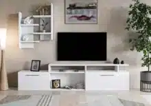 طاولة شاشة بلازما لون أبيض 122