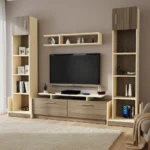 مكتبة شاشة مع 2 وحدة أرفف 130