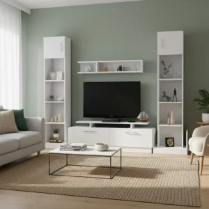 مكتبة شاشة مع 2 وحدة أرفف 131