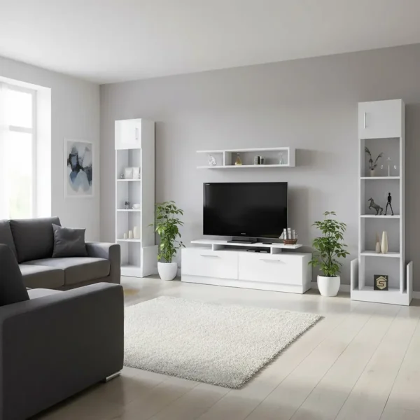 مكتبة شاشة مع 2 وحدة أرفف 131