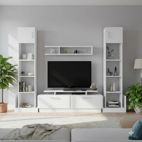 مكتبة شاشة مع 2 وحدة أرفف 131