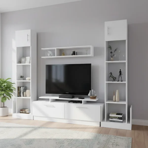 مكتبة شاشة مع 2 وحدة أرفف 131