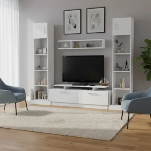 مكتبة شاشة مع 2 وحدة أرفف 131