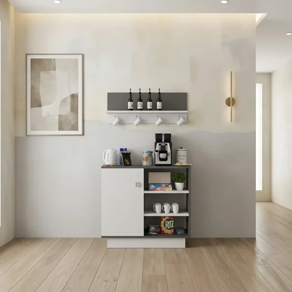 ركن قهوة أبيض مع رمادي 302