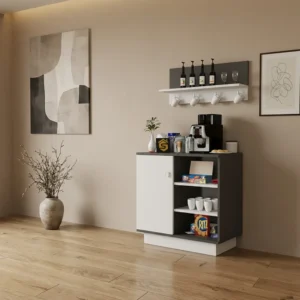 ركن قهوة أبيض مع رمادي 302