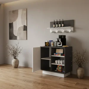 ركن قهوة أبيض مع رمادي 302