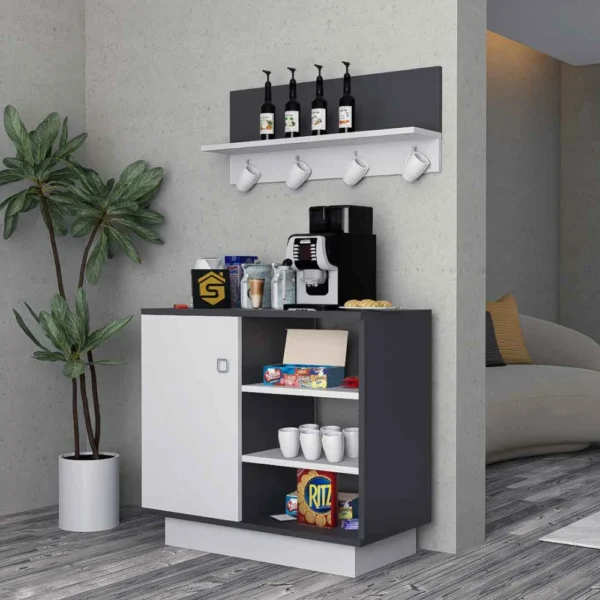 ركن قهوة أبيض مع رمادي 302