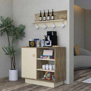 ركن قهوة بيج مع خشبي 303