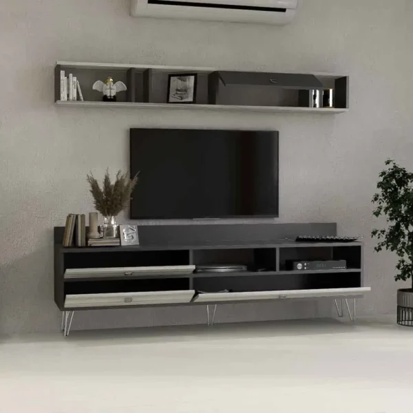 طقم طاولات رمادي درجتين 202