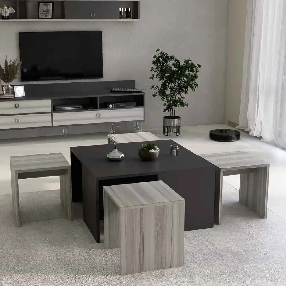 طقم طاولات رمادي درجتين 202