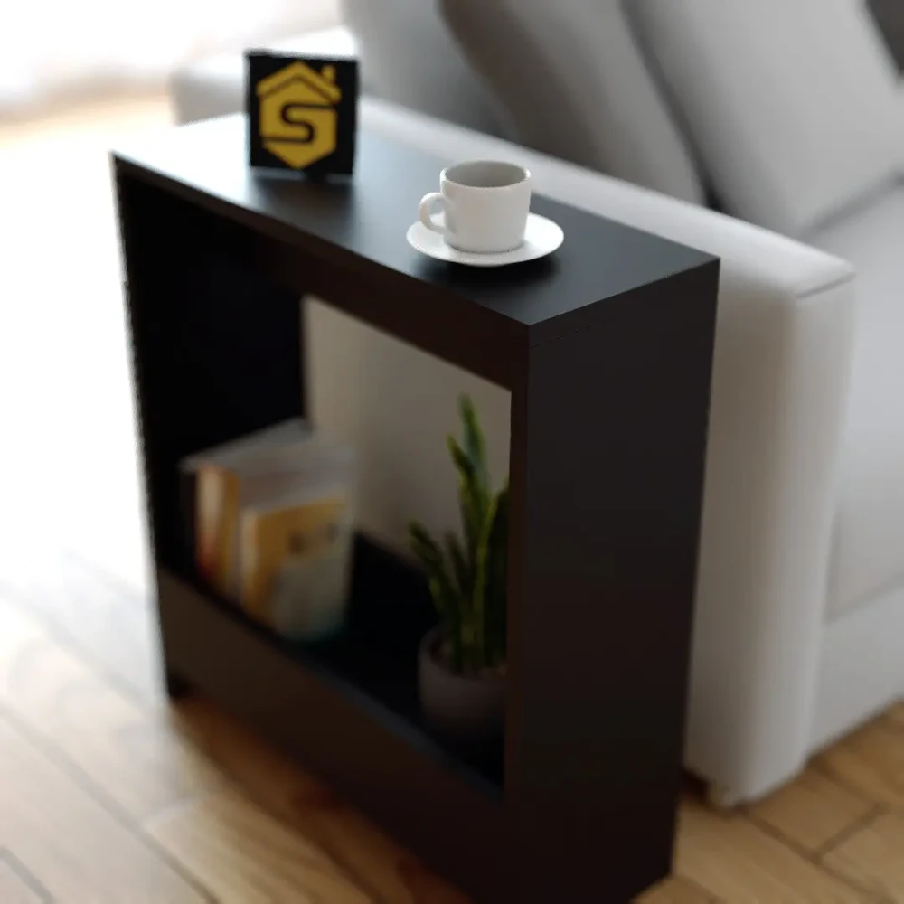 طاولة جانبية مودرن لون أسود مطفي