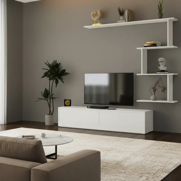 طاولة شاشة معلقة لون بني 146