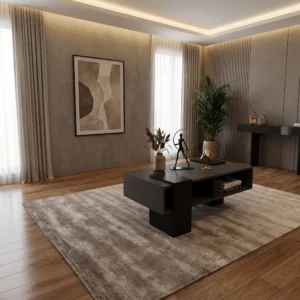 طاولة وسط بتصميم عصري برف داخلي