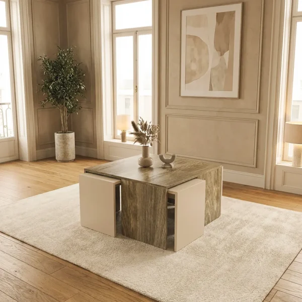 طاولة وسط مع 4 طاولات خدمة لونين 403