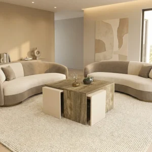 طاولة وسط مع 4 طاولات خدمة لونين 403