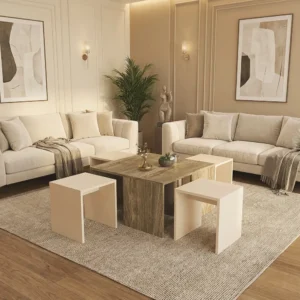 طاولة وسط مع 4 طاولات خدمة لونين 403