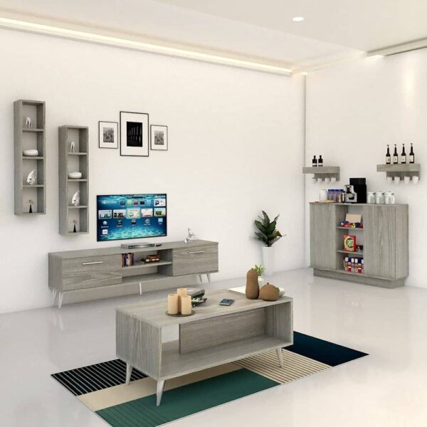 طقم طاولات عصري لون رمادي 209.-2-9-2020 طقم طاولات عصري لون رمادي 209