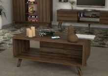 طقم طاولات عصري لون بني 208