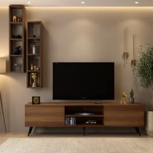 طاولة تلفزيون عصرية مع وحدتين أرفف 165