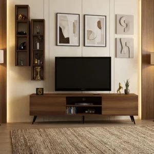 طاولة تلفزيون عصرية مع وحدتين أرفف 165