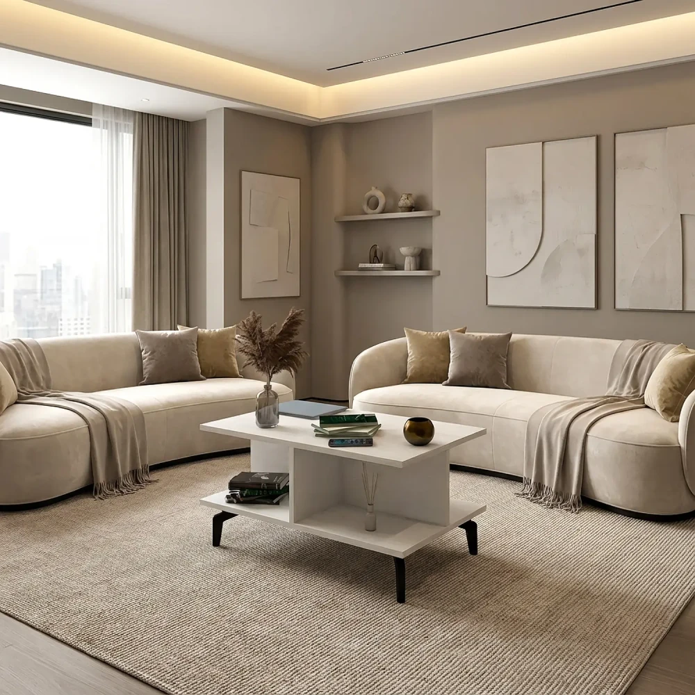 طاولة قهوة لون أبيض 416