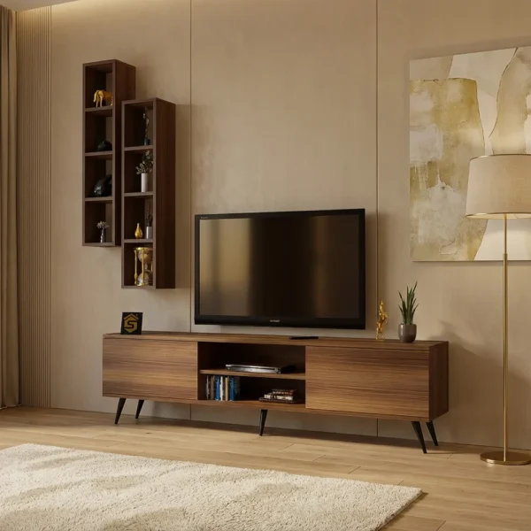 طقم طاولات عصري لون بني 208