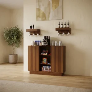 طقم طاولات عصري لون بني 208