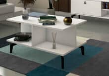 طقم طاولات لون أبيض-212