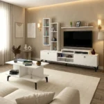 طقم طاولات مودرن لون أبيض 212