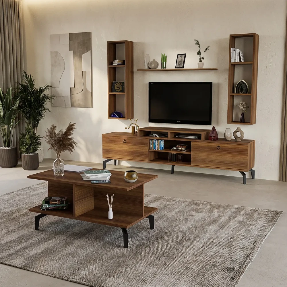 طقم طاولات مودرن لون بني 211