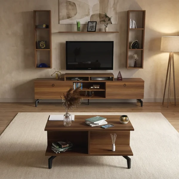 طقم طاولات مودرن لون بني 211