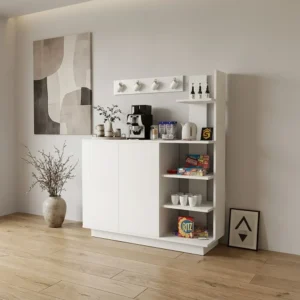 ركن قهوة لون أبيض برفوف 305