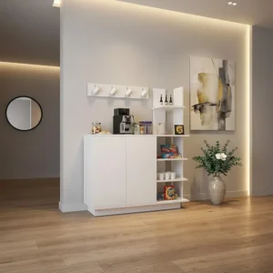 ركن قهوة لون أبيض برفوف 305