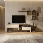 طاولة شاشة لون بيج مع بني 175