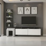 طاولة شاشة لونين مع 3 طاولات خدمة 174