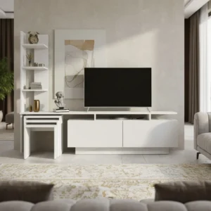 طقم طاولات لون أبيض 214