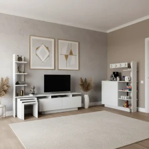 طقم طاولات لون أبيض 214