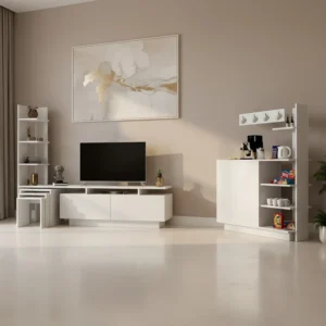 طقم طاولات لون أبيض 214